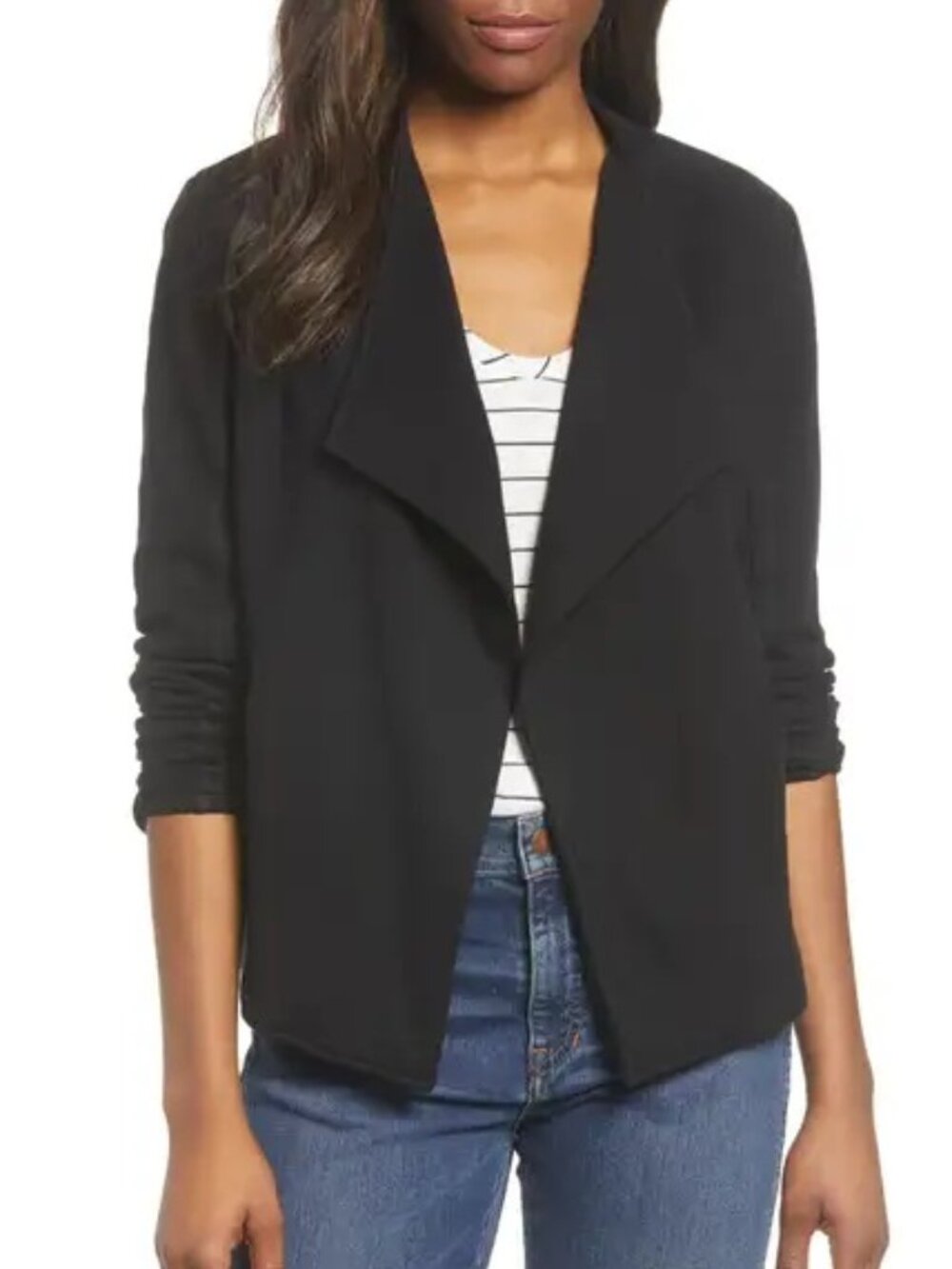 Caslon Drape Collar Knit Blazer